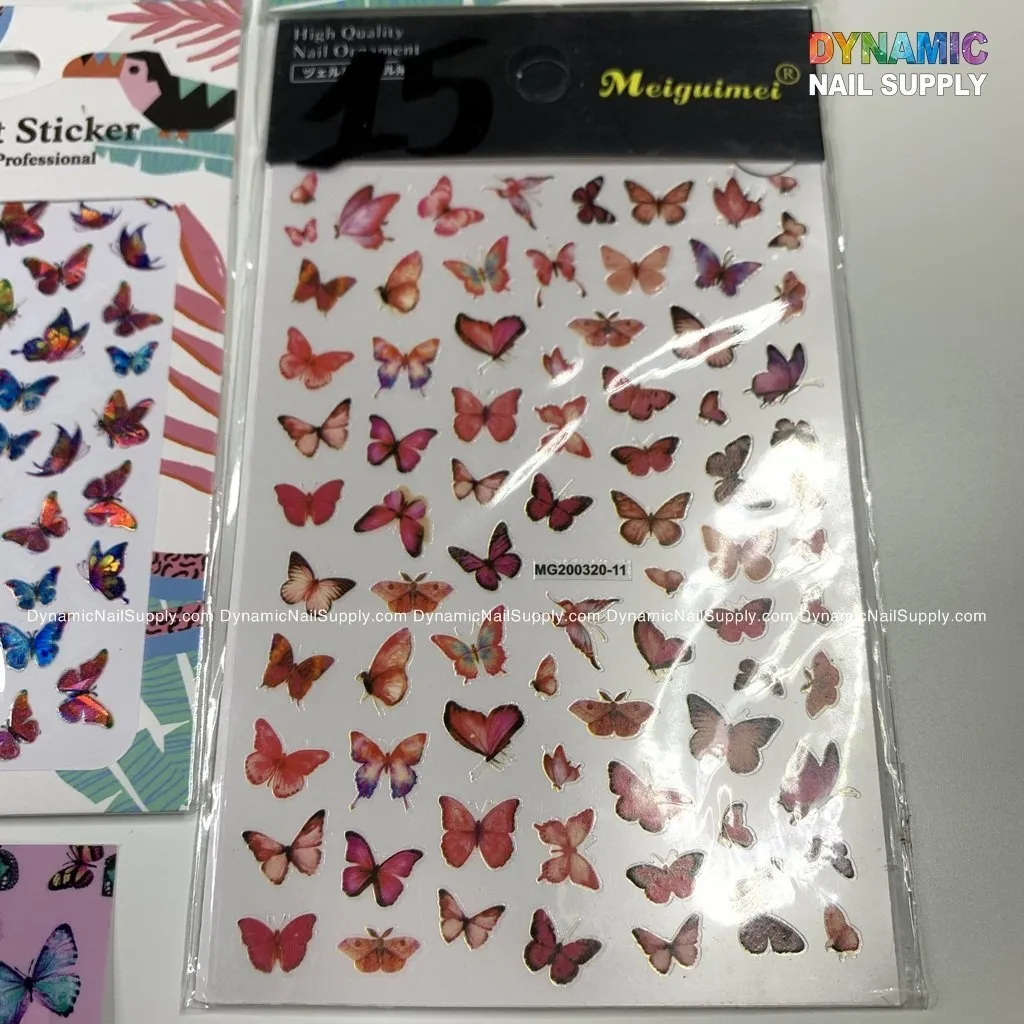 Butterfly stickers for nails art design - 15